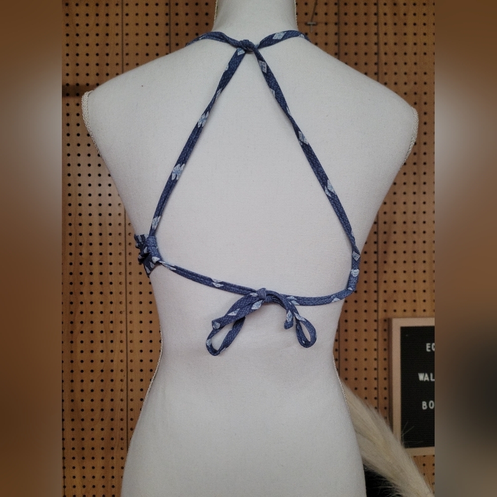 Halter Tie Back Medium Bathing Suit Top - Picture 2 of 2